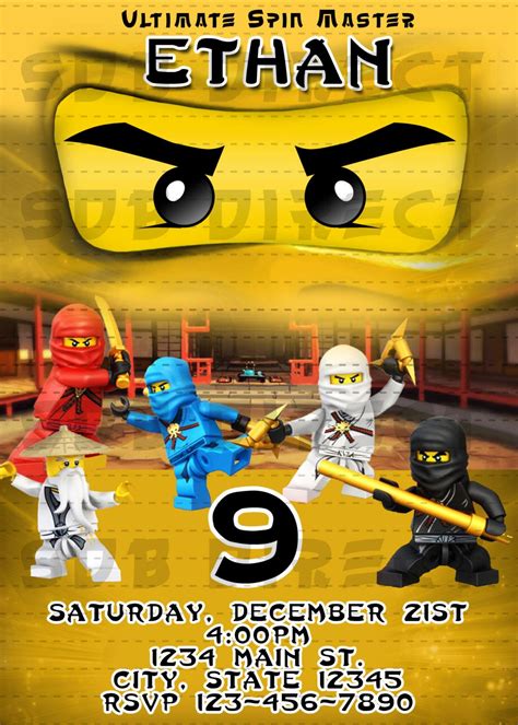 Free Ninjago Invitation Template Printable And Enjoyable Learning