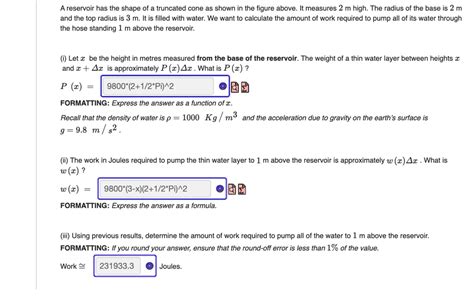 A Reservoir Has The Shape Of A Truncated Cone As Shown In The Figure