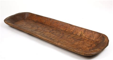 Extra Long Rustic Wooden Dough Bowl Batea