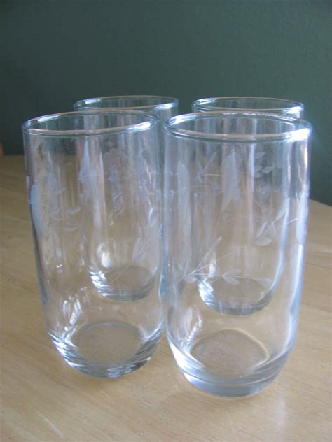 Princess House Crystal Etched Drinking Glasses Heritage