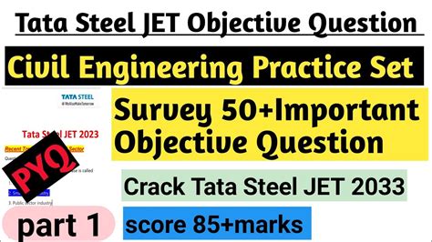 Tata Steel Jet 2023 Civil Engineering Sample Paper Tata Steel Jet