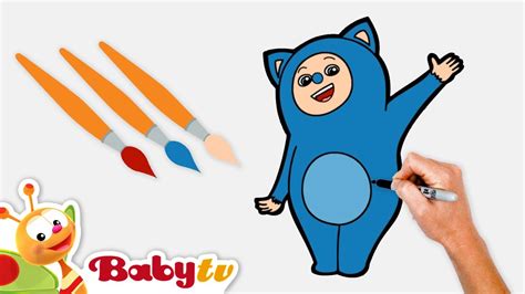 Jak narysować Bam Bam 🎨💙 | Kolorowanie i rysowanie dla dzieci @BabyTVPL ...