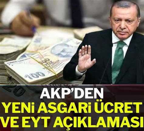 Akpartiden Yeni Asgari Cret Ve Eyt A Klamas