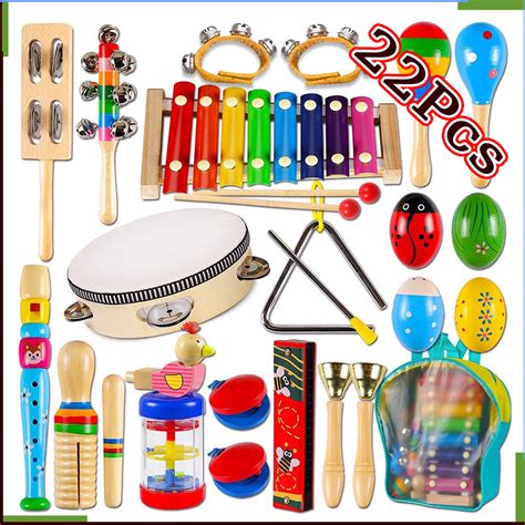 Brinquedos Musicais Educativos - 22 Peças Conjunto De Instrumentos Musicais De Percussão Infantil ...