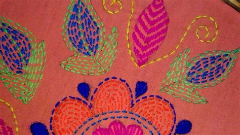 Traditional Nakshi Kantha Embroidery Tutorial part 2 আধনক নকশকথ