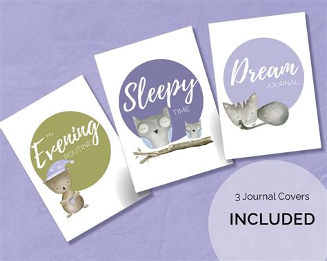 Sleep Journal Bundle Printable Digital Dream Diarysleep Etsy