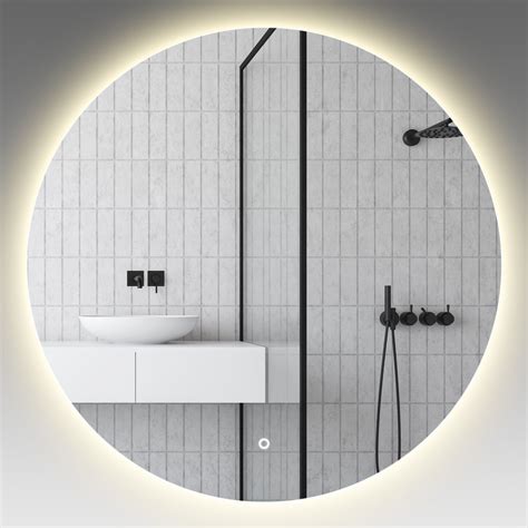 Led Back Light Polished Edge Round Mirror Archipro Nz