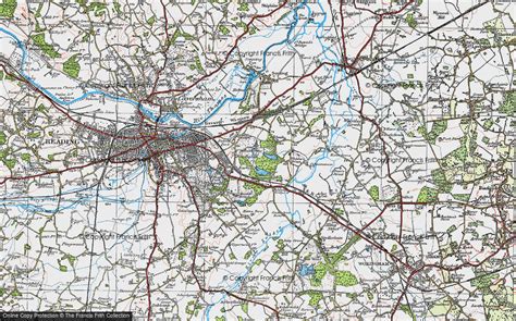 Historic Ordnance Survey Map Of Woodley 1919