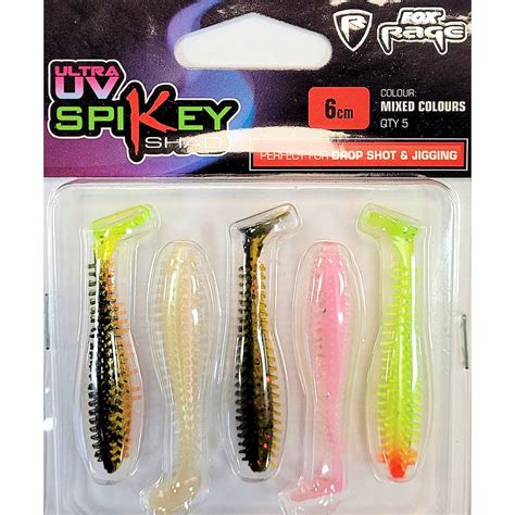 Fox Rage Spikey Shad Mixed Uv Colours Ebay