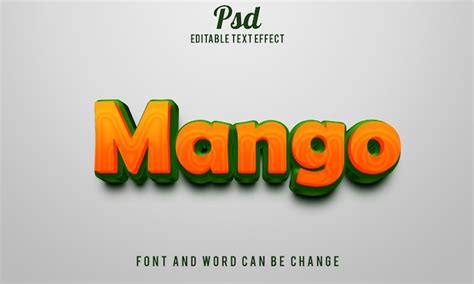 Premium Psd Mango D Editable Premium Mango Text Effect