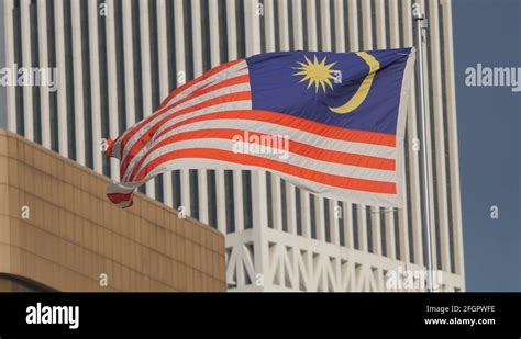 Malaysian Flag On Merdeka Square Kuala Lumpur Malaysia Stock Video