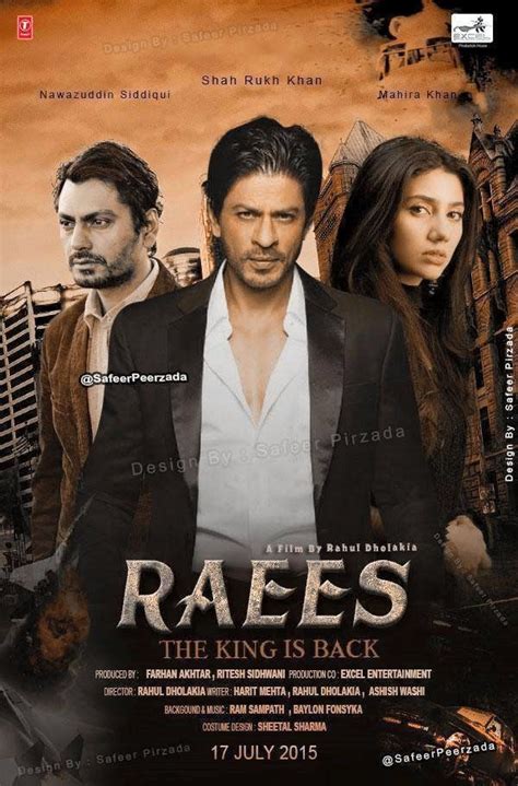 Shah Rukh Khan S Raees Movie Poster New Movie Sayquote