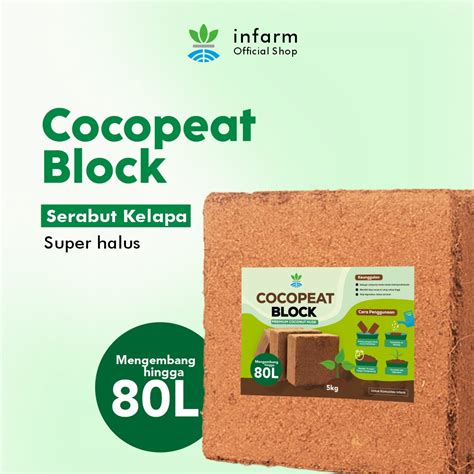 Jual Infarm Cocopeat Block Kg Sabut Kelapa Halus Dan Mengembang