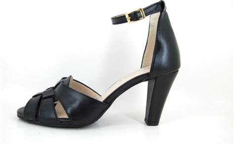 Stravers Peeptoe Pumps Met Bandje Maat 43 Grote Maten Sandalen Met Hakken