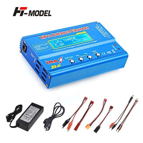 HTRC Imax Lipo 밸런스 충전기 Lipo NiMh 리튬 이온 Ni Cd 디지털 배터리 방전기 15V 6A AC 전원