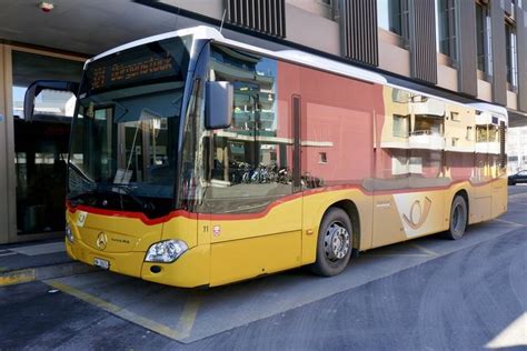 Postauto Mb C K Vom Pu Thepra Stans Am Beim Bahnhof Stansstad