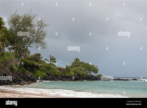 Hamoa Beach In Hana Maui Hawaii Stock Photo Alamy