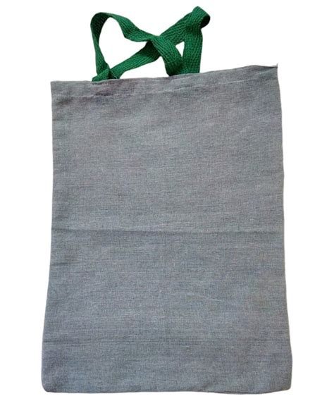 Grey Loop Handle Plain Cotton Carry Bag Capacity Kg Size Dimension