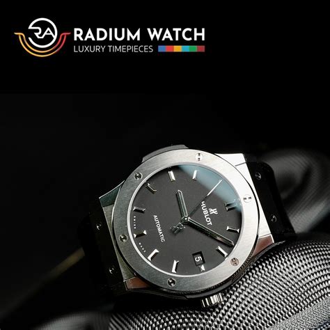 Hublot Classic Fusion Titanium 45mm 2022 นาฬิกามือสองของแท้ Radium Watch