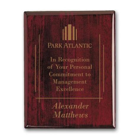 Laser Engraved Plaq Rosewood 620219 Rp Award Plaques