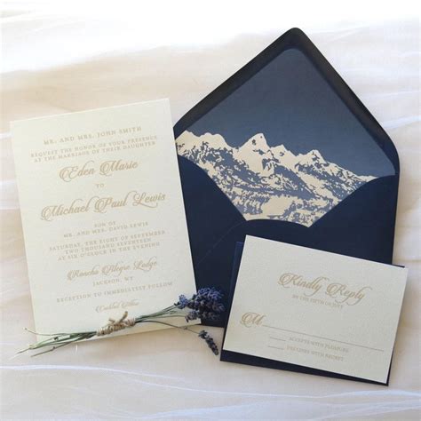 mountain wedding invitations Wedding mountain invitation invitations ...