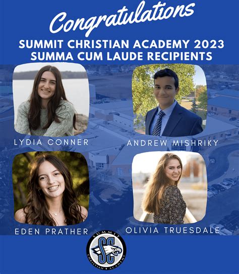 Summit Christian Academy Announces 2023 Summa Cum Laude Recipients