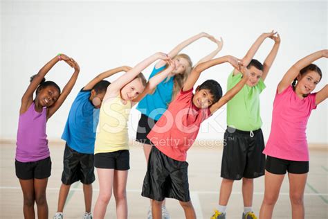 Elementary Gym Class Stock Photo Royalty Free Freeimages