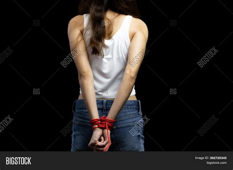 Victim Women Tied Red Image And Photo Free Trial Bigstock