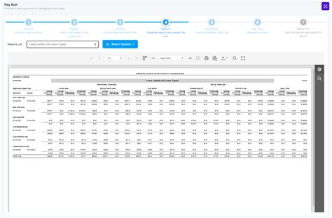 Leave Liability All Leave Types Report Explained Step 4 Reports