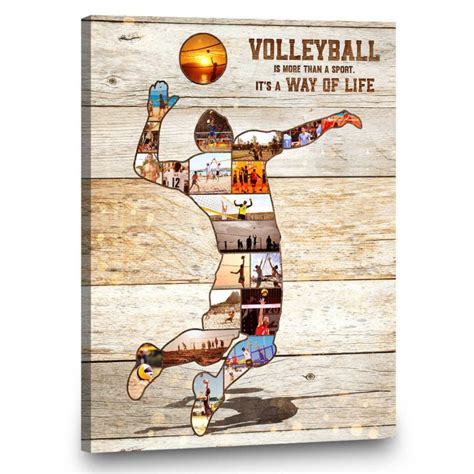 Volleyball Senior Night T Personalized Volleyball Collage Canvas