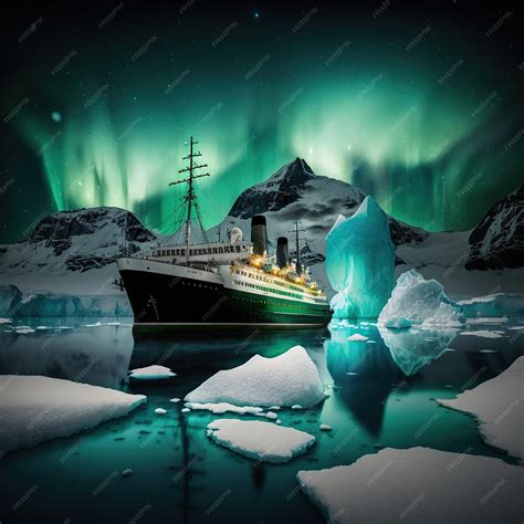 Premium Ai Image A Cruise Ship Sailing Under Magical Fairy Lights
