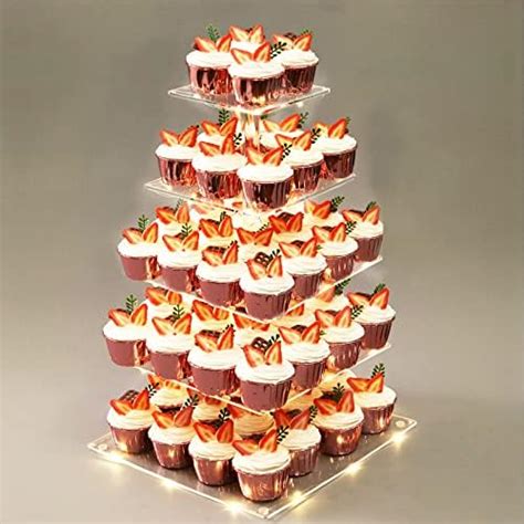 Amazon Jusalpha Tier Square Cupcake Stand Premium Cupcake