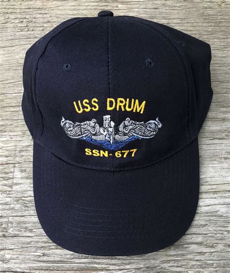 Uss Drum Ssn 677 Ball Cap Direct Embroidered Us Navy Vet Submarine Veteran Hat Ebay