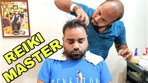 Relaxing Head Massage Therapy By Indian Barber Reiki Master Asmr