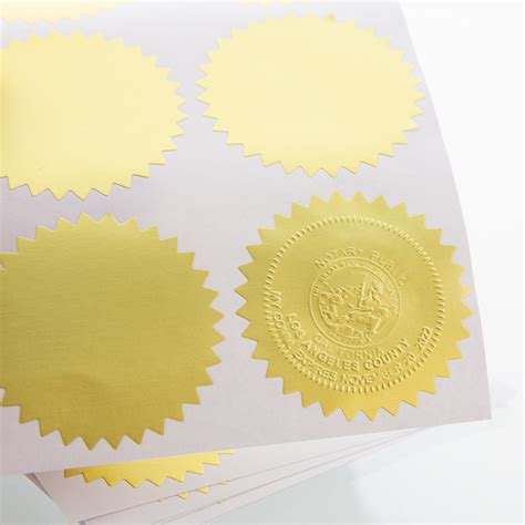 BAZIC 2" Gold Foil Notary/Certificate Seal Label (42/Pack) Bazic Products