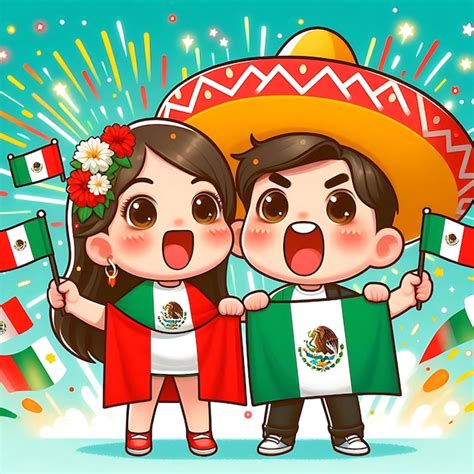 Dos Personas Sosteniendo Banderas Que Dicen Cita Mexicana Imagen