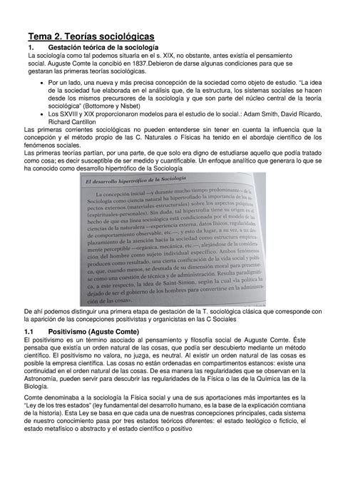 Tema 2 Teorias Sociologicas Tema 2 Teorías Sociológicas 1