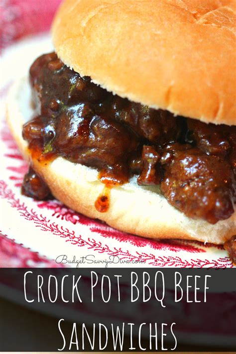 Crock Pot BBQ Beef Sandwiches Recipe Budget Savvy Diva