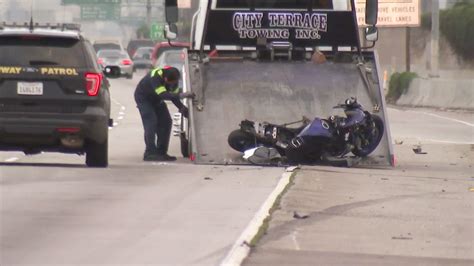 Motorcyclist Killed In Crash On 110 Fwy In South La Abc7 Los Angeles