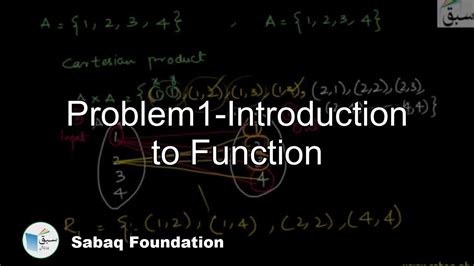 Problem1 Introduction To Function Math Lecture Sabaqpk Youtube