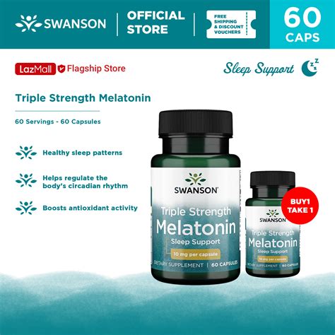 BUY 1 TAKE 1 Swanson Triple Strength Melatonin 10 MG Sleep Aid 60