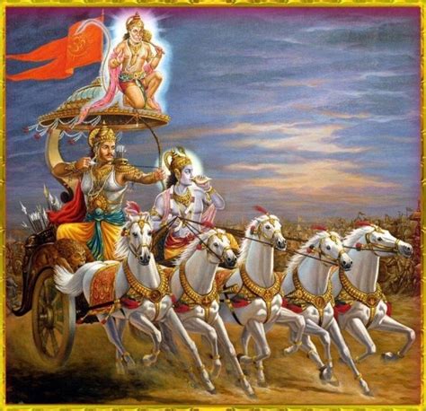 Krishna Arjuna Chariot Painting at PaintingValley.com | Explore ...