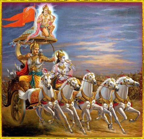 Krishna Arjuna Chariot Painting at PaintingValley.com | Explore ...