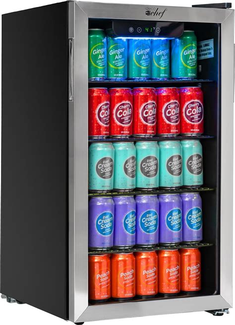 Deco Chef Refrigerador Y Enfriador De Bebidas Latas Puerta De