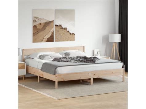 Supersleep tête de lit inclus cadre de lit 180x200cm bois de pin