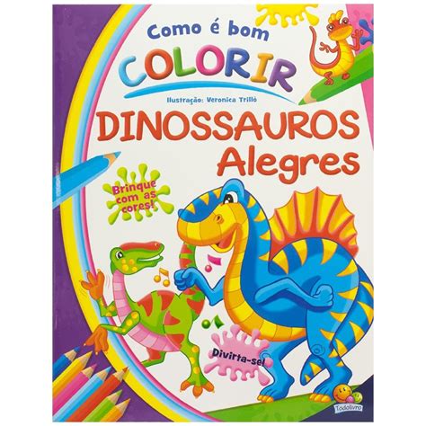 Como é bom Colorir Dinossauros Alegres Amazon br