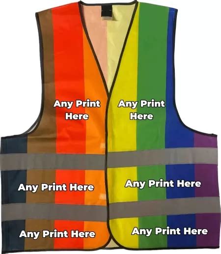 Gay Pride Hi Vis Vest Rainbow Style