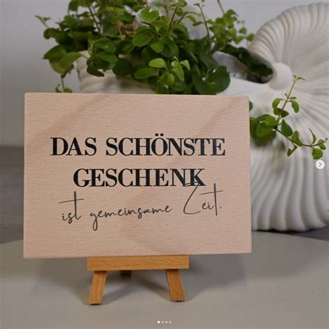 Interluxe Postkarte Aus Holz Das Sch Nste Geschenk Ist Gemeinsame Zeit