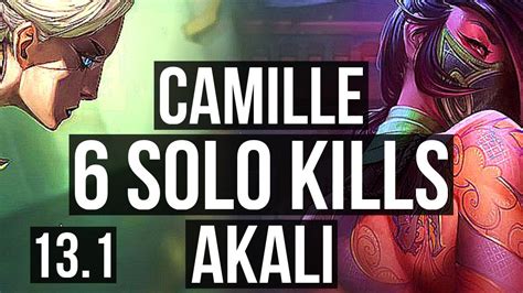 Camille Vs Akali Top 1229 6 Solo Kills Legendary 900k Mastery