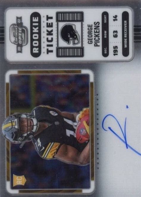 George Pickens Contenders Optic Rookie Ticket Auto Variation